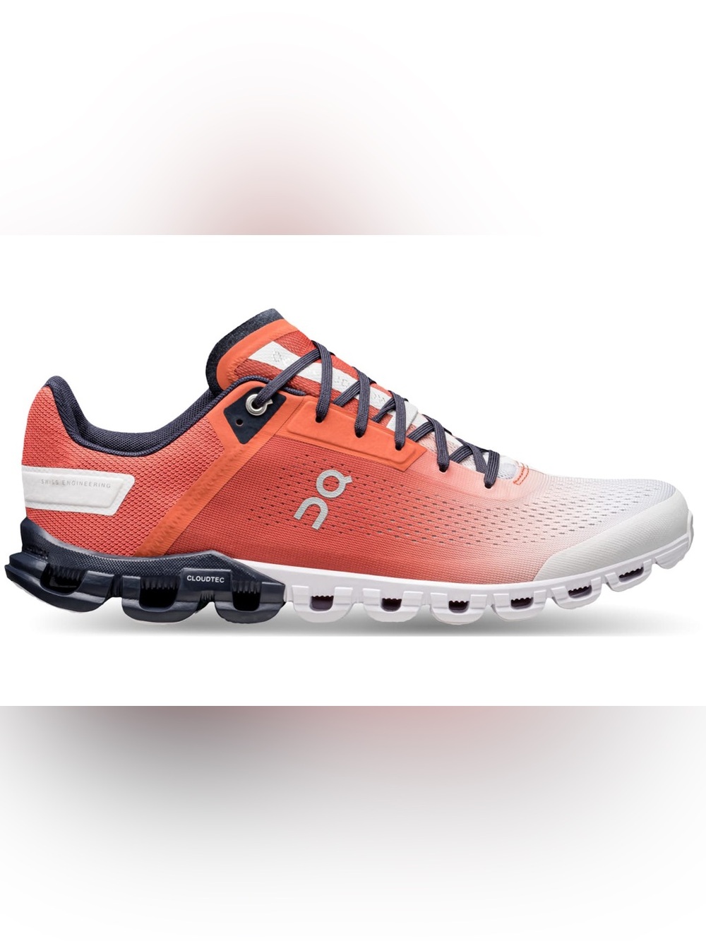 On Running Coral and Navy Men's Running Shoe - Picture 1 of 7